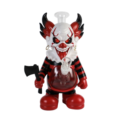 Killer Clown Water Bong, 10.6 inches tall, featuring a vibrant and eerie clown design, perfect for both display and functional use in smoking sessions. - Default Title