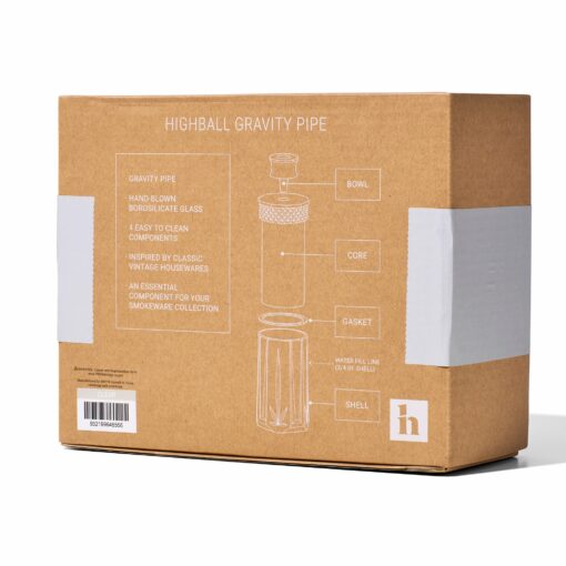 NWTN Home Highball Gravity Water Pipe showcasing elegant design and functionality, made from durable borosilicate glass for everyday smoking.